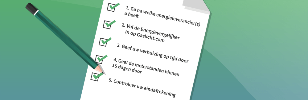 Stappenplan verhuizen en uw energiecontract