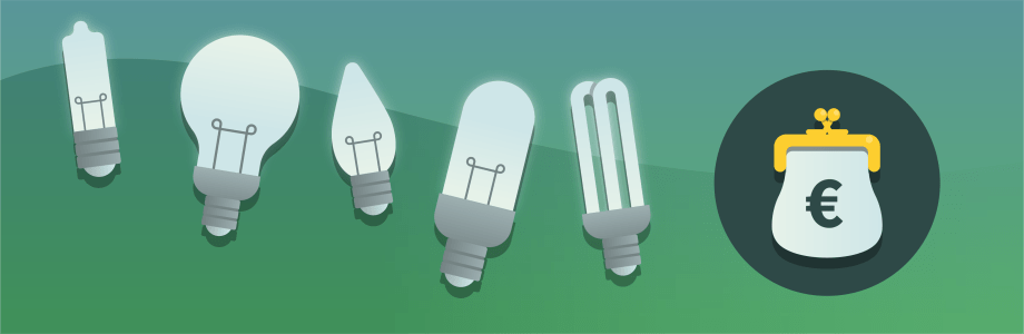 Energie besparen met spaarlampen en ledlampen