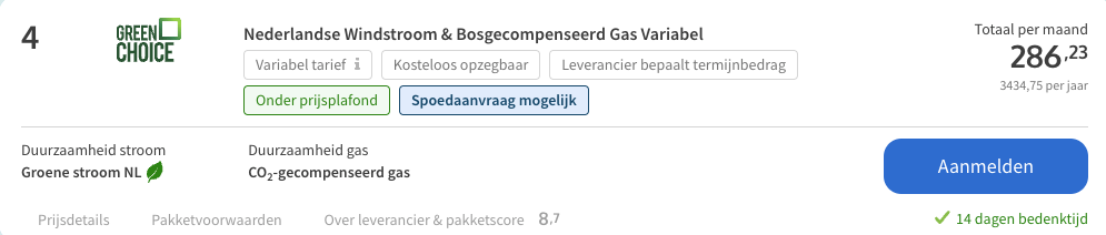 U woont al enige tijd in de woning, maar u heeft nog geen leverancier gekozen en u heeft een brief ontvangen van de netbeheerder