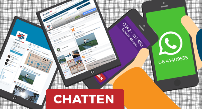 De hele dag chatten, appen en tweeten